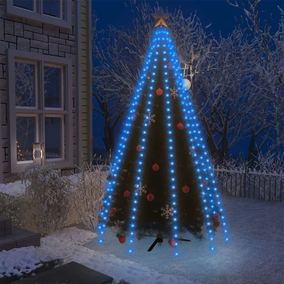 Christmas Tree Net Lights with 300 LEDs Blue 300 W4K2