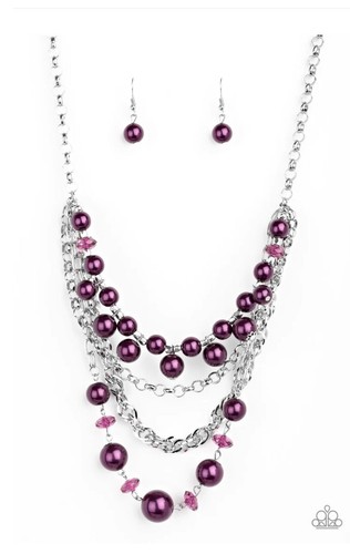 NWT! Paparazzi ~ Rockin Rockette ~ Purple Necklace - Picture 2 of 3