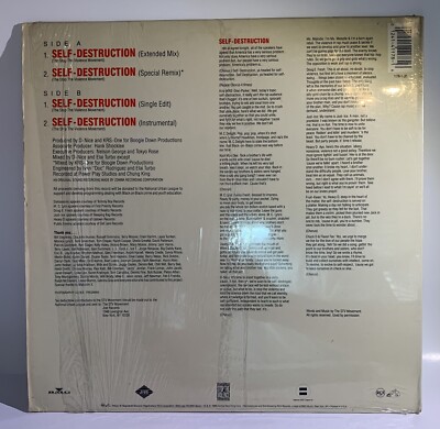 The Stop The Violence Movement- Self Destruction 1989 US Original