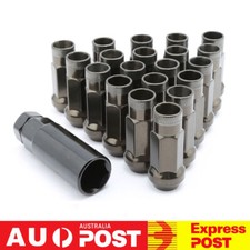 20PCS M12x1.25 Titanium Open Ended Steel Wheel Racing Lug Nuts Kit For Nissan