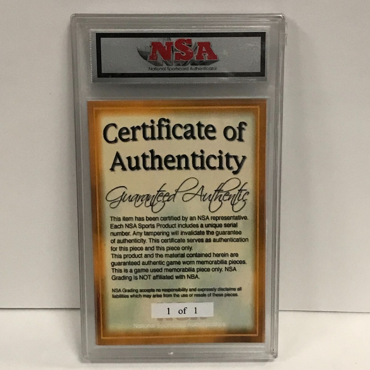 Game Used Dual Jersey Lebron James/ Kobe Bryant AUTHENTIC NSA CUT