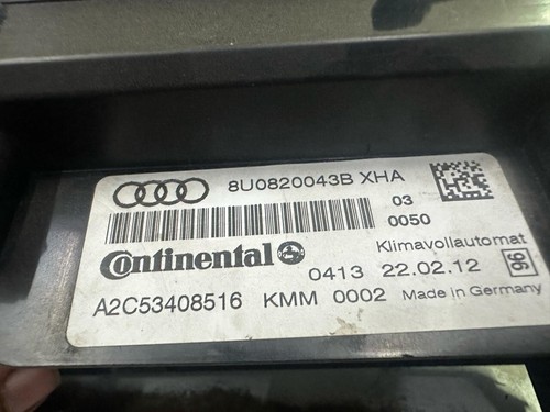 Audi Q3 2013,2018 Front Climate A/C Temperature Control Panel Swithes 8U0820043B - Picture 3 of 8