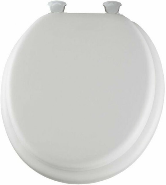 Church Easy Clean and Change Cushioned Vinyl Round Toilet Seat for sale