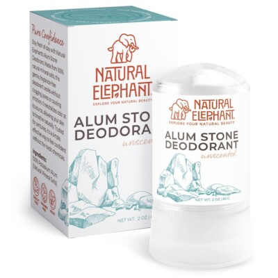 #ad Natural Elephant Alum Stone Deodorant Stick 60g 2 oz $7.99