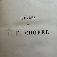 Oeuvres de J. -F. Cooper Traduites Hardback