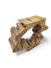 Solid Wood Console Table Bodhi Wood Root Tree Disc Sideboard
