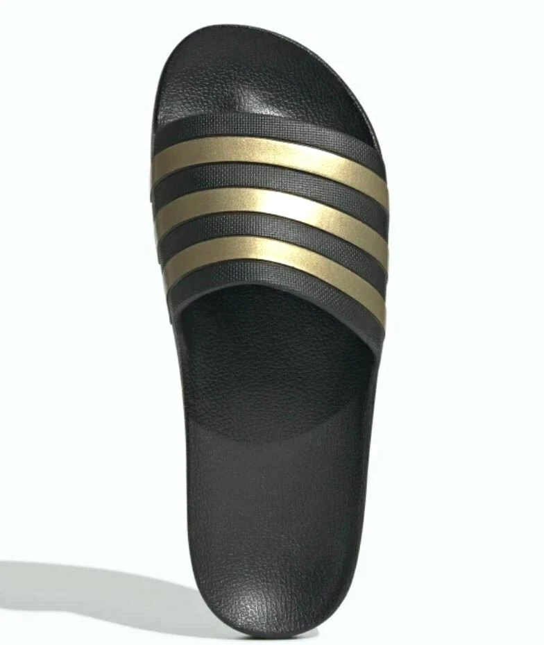 NUOVI SANDALI ADIDAS AQUA DA UOMO ADILETTE ~ TAGLIA 12 #EG1758 ORO NERO
