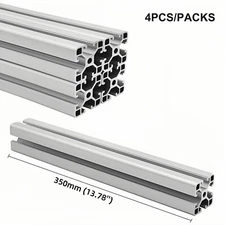 4PCS 4040 T-Slot Aluminum Profile 350mm - CNC/3D Printer Frame Parts Sliver DIY