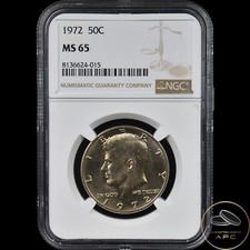 1972 Kennedy Half Dollar NGC MS 65 High Grade Beauty