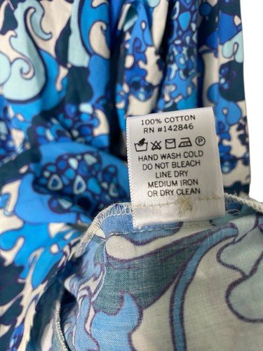 Rhode Womens Small Emma Dress Mini Button Poplin Blue Belted - Picture 8 of 12