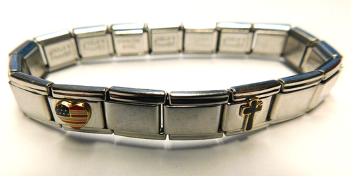 Stretch Stainless Steel Bracelet 6 Charms | eBay