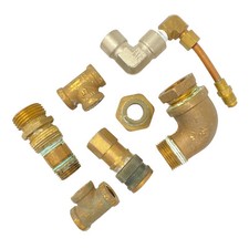Brass Elbow and Pipe Connection Fittings 316 OTP, 7 Pcs, Made in USA
