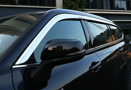 silver Window Visor Shades Sun Rain Guard 6pcs For Toyota Highlander 2020-2024 - Picture 6 of 8
