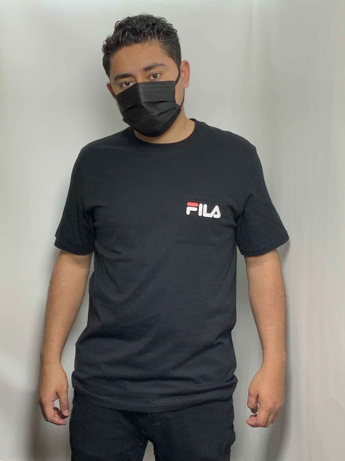 T shirt uomo Fila nera manica corta