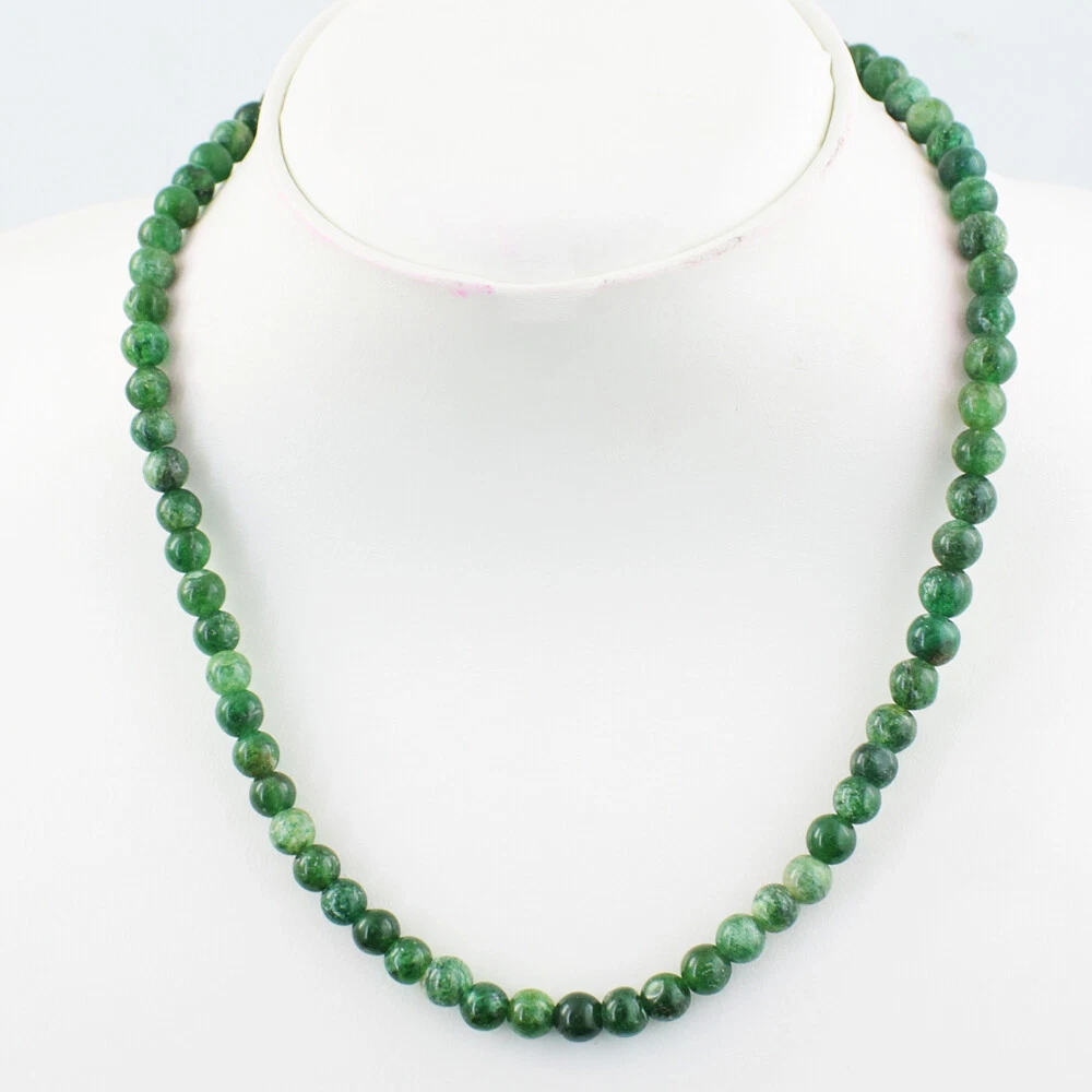 Single jade bead best sale necklace