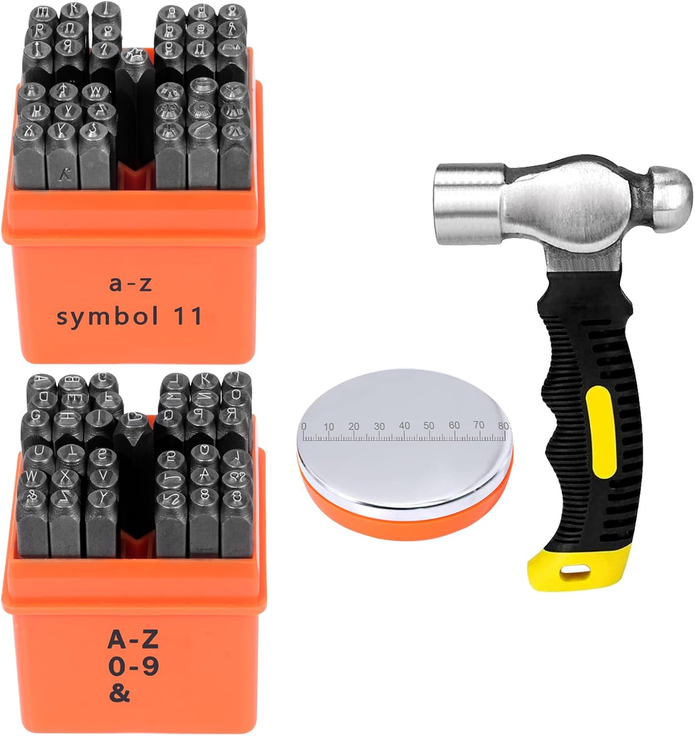 Metal Stamping Kit, Jewelry Stamping Tools Kit, Metal Stamps Making Kits with 74