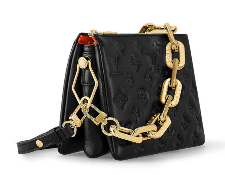 Louis Vuitton Coussin BB Bag Black Leather Embossed Monogram Crossbody M21259