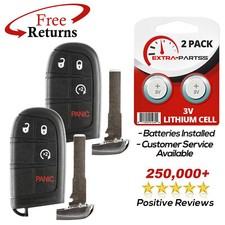 2 Remote Keyless Entry Fob Replacement Hi Sec Key For Jeep 4b Rs M3n-40821302 2 Remote Keyless Entry Fob Replacement Hi Sec Key For Jeep 4b Rs M3n-40821302