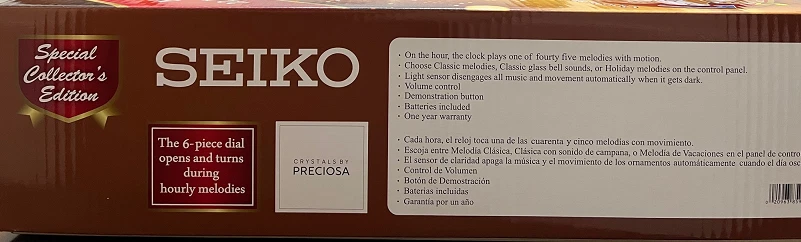 2024 Seiko Melodies in Motion Clock - Limited Edition 45 Melodies! Free shipping - Image 4 of 4