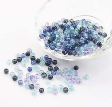 6MM Galaxy Mixed Color Transparent Clear Iridescent Acrylic Beads