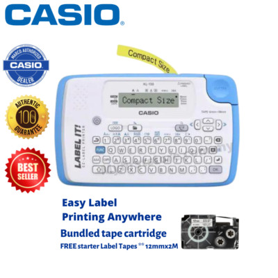 Original Casio KL-130 EZ-Etikettendrucker Handliches Etikettiergerät für Zuha...