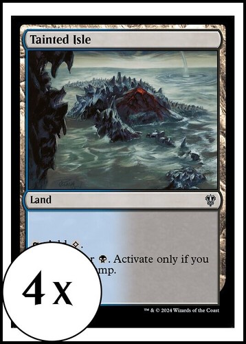 MTG - 4 x Tainted Isle - Karlov Manor Commander - Playset 4x x4