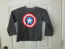 Marvel Captain America Avengers Gray Sweatshirt boy's SZ 6 New