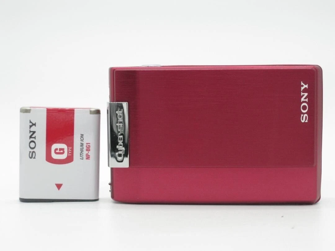 【動作確認済】SONY Cyber-shot DSC-T100 レッド Sony Digital Camera Cyber-shot DSC-T100 Red 8.1 MP 5x Zoom 90% NEW