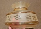 Vintage 6.75”Amber Ruffle Round Electric Glass Hurricane Lamp Shade Nice  — photo 10