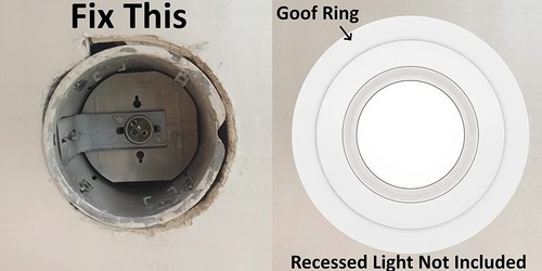 8 Pack Matte White Goof Trim Ring for 8 inch Recessed Can Lighting Down Light - Bild 2 von 8