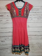 Indian Maxi Dress India Anarkali Embroidered Floral Traditional Gown Medium