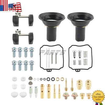 Carburetor Plunger Repair Kit (2 Pack) - Fits Yamaha V Star 650 XVS650A Classic Motorcycles 1998-2016