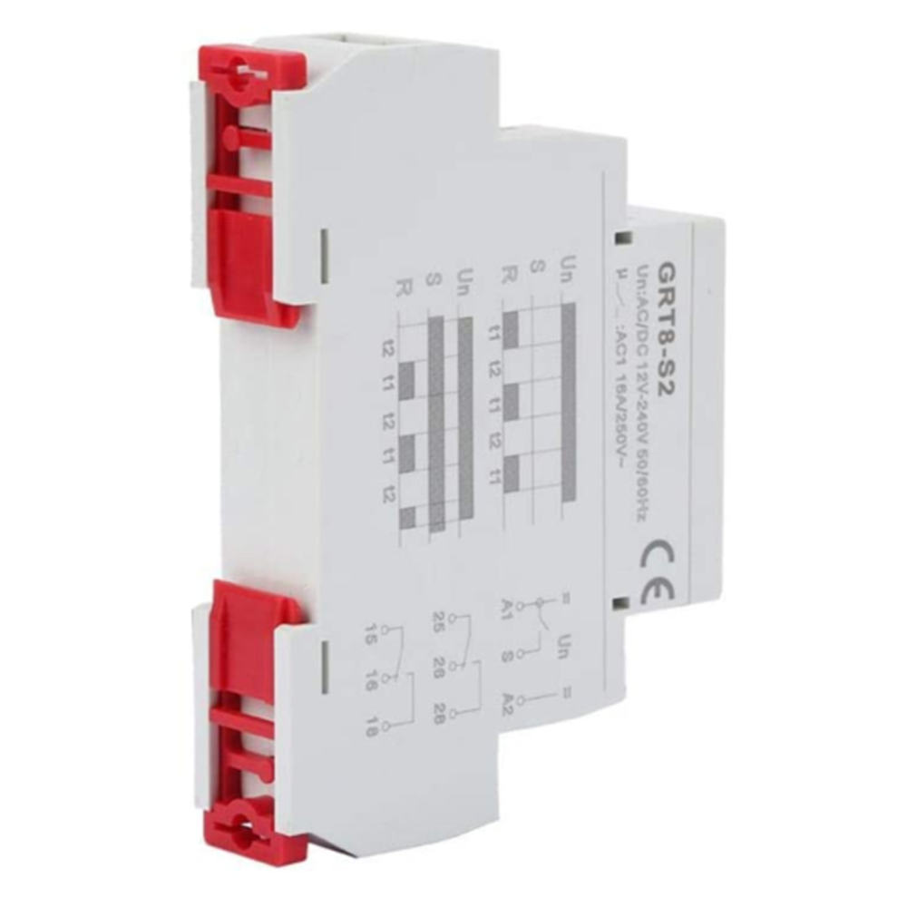 Relais 24V 220V D&eacute;lai Relais Temporis&eacute; (timer) GEYA - 10A - Fonction On Delay / Off Delay - Tension DC24V Ou AC220V Recepteur Emetteur