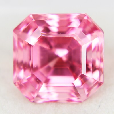 8-10Ct Padparadscha Sapphire Natural Certified Pink Asscher Shape Loose Gemstone