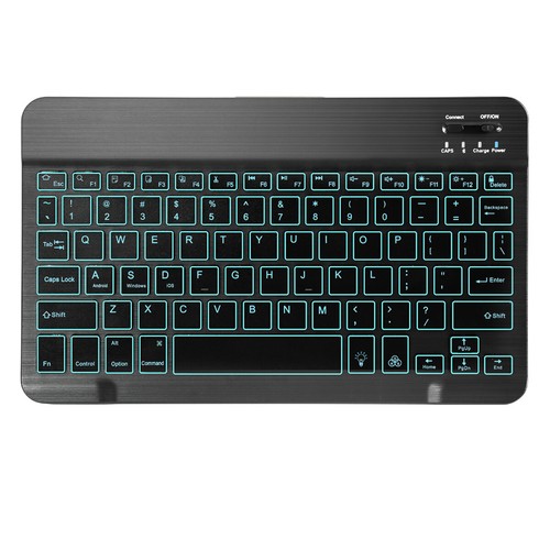 RGB LED Bluetooth Wireless Keyboard Slim for iPhone iPad Android Tablet Windows - Picture 9 of 14