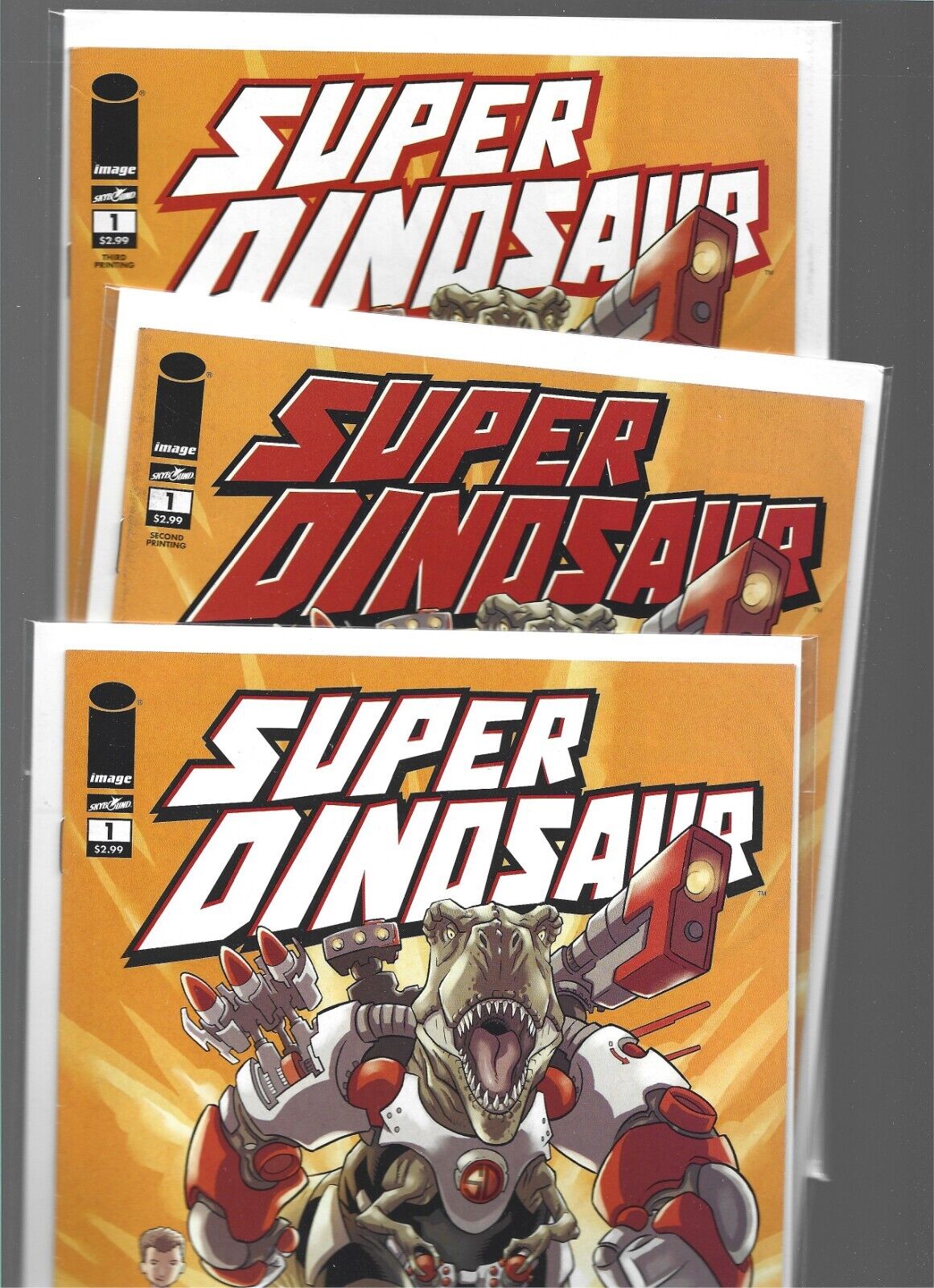 Super Dinosaur #1 first appearance -- 1st, 2nd & 3rd prints