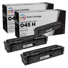 Compatible Canon 045H / 1246C001 Set of 2 High Yield Black Toner Cartridges