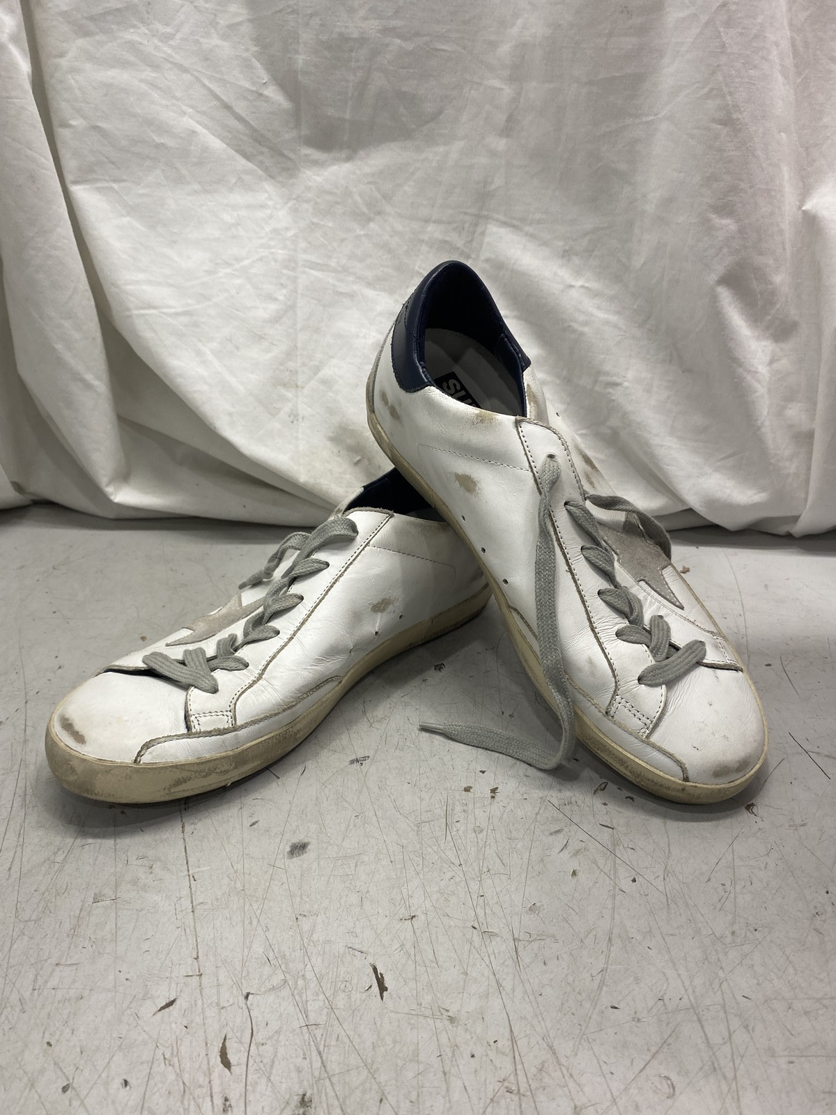Golden Goose GGDB/SStar Sneakers US W8 White/Navy Pre-Owned