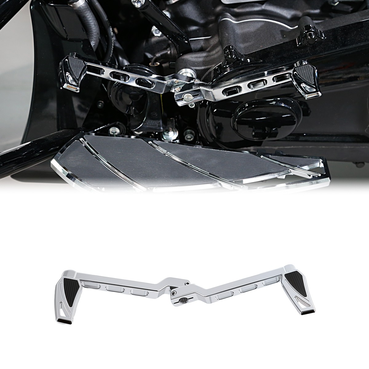 Chrome Phantom Floorboards Footpegs Shifter Peg Pedal Kit For Harley Touring