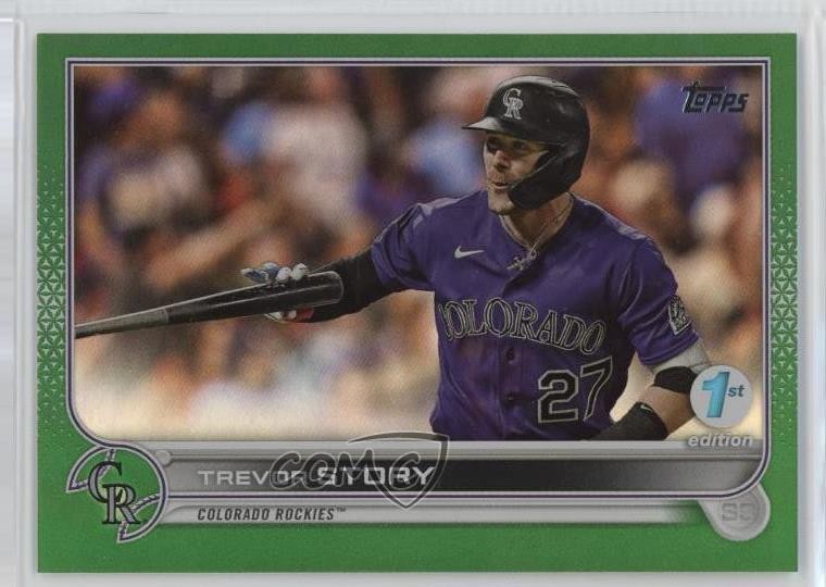 2022 Topps Series 1 1st Edition Green 103/150 Trevor Story #260 f2v