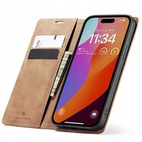 Spacecase Case Cover FüR Iphone 15 Pro Max Sc Wallet Hellbraun