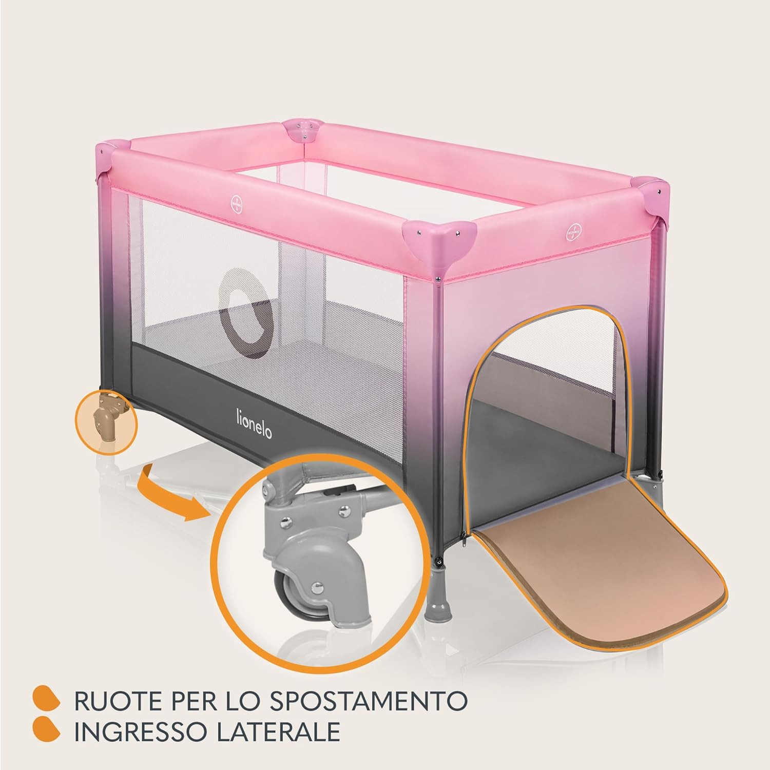 Lettino da viaggio Stefi con materasso per neonati foto 5