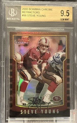 2000 Bowman Chrome Steve Young #88 Refractor BGS 9.5 Gem Mint HOF
