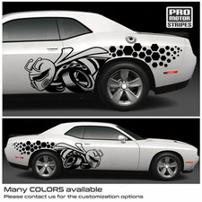 Rear Quarter Side Bee Decal Stripes For Dodge Challenger 2008-2023 Choose Color Rear Quarter Side Bee Decal Stripes For Dodge Challenger 2008-2023 Choose Color