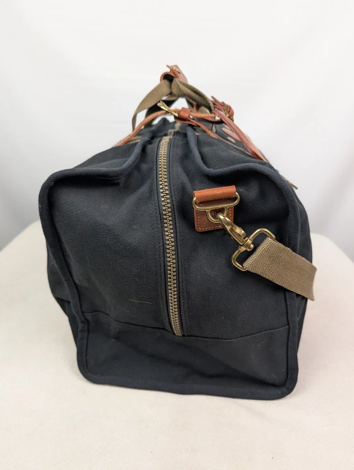 TUMI Dakota Duffle Weekender Bag Canvas Leather Trim Shoulder Strap Lock Keys - Image 3 of 4