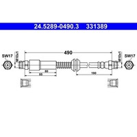 ATE 24.5289-0490.3 Bremsschlauch