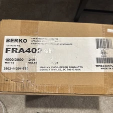 Berko FRA4024F Commercial - 4 kW - Fan-Forced - Wall Heater - 208/240V
