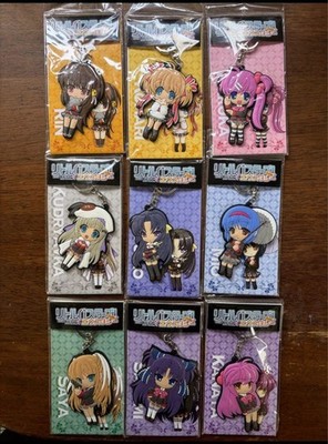 Little Busters EX Gummi Schlüsselanhänger Set 9-teilig Rin Komari Haruka Kudr...