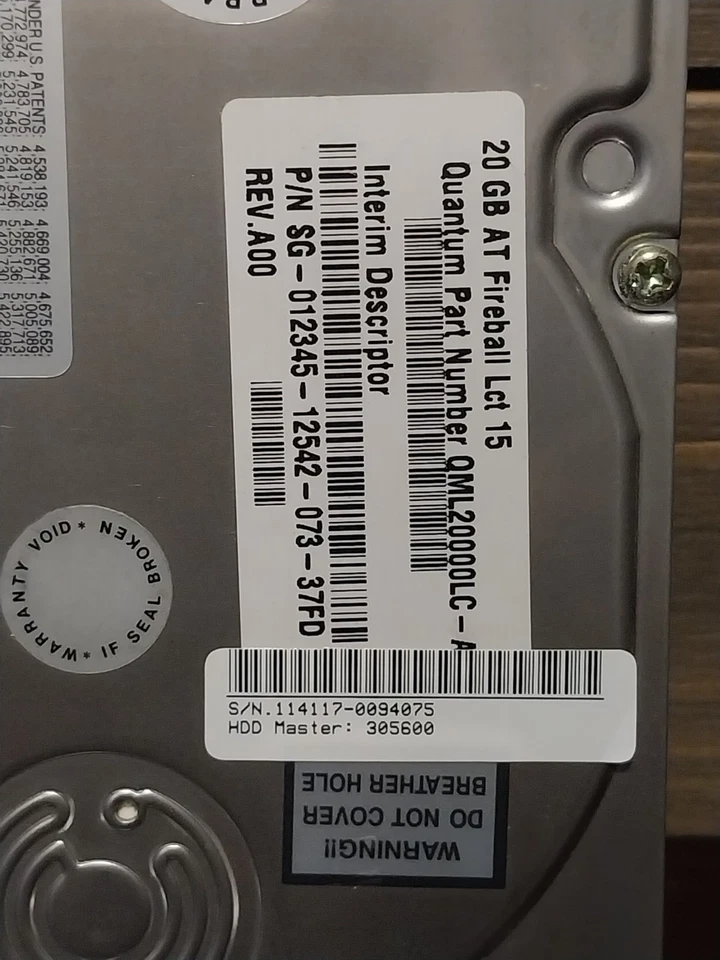 Quantum 20 GB AT Firwball Lct. 15 Interim Descriptor - Image 3 of 4