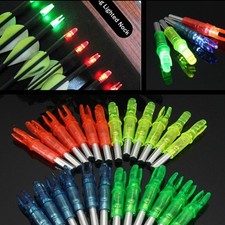 12x LED Nocken 6.2mm Leuchtnocken Licht Arrow Nock CarbonPfeil Bogenschie&szlig;en DE*